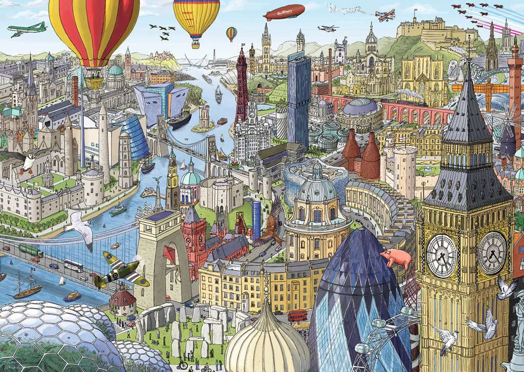 Ravensburger Around the British Isles 1000 Piece Jigsaw Puzzle