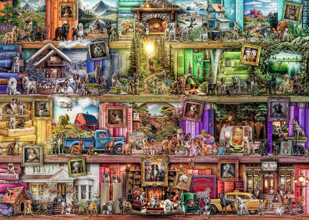 Ravensburger Library of Dogs 1000 Piece Jigsaw Puzzle