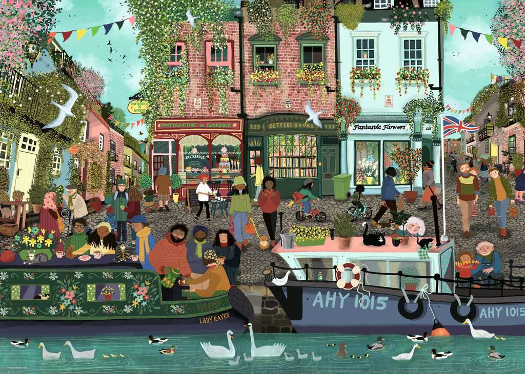 Ravensburger Riverside Town 1000 Piece Jigsaw Puzzle