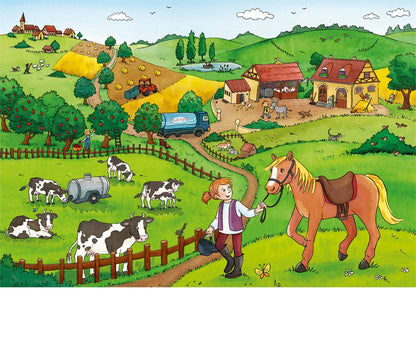 Ravensburger Working on The Farm 2 x 12 Piece Jigsaw Puzzle