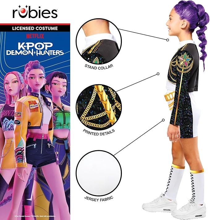 Kpop Rumi Golden Hybrid Children's Costume Age 11-13 Years