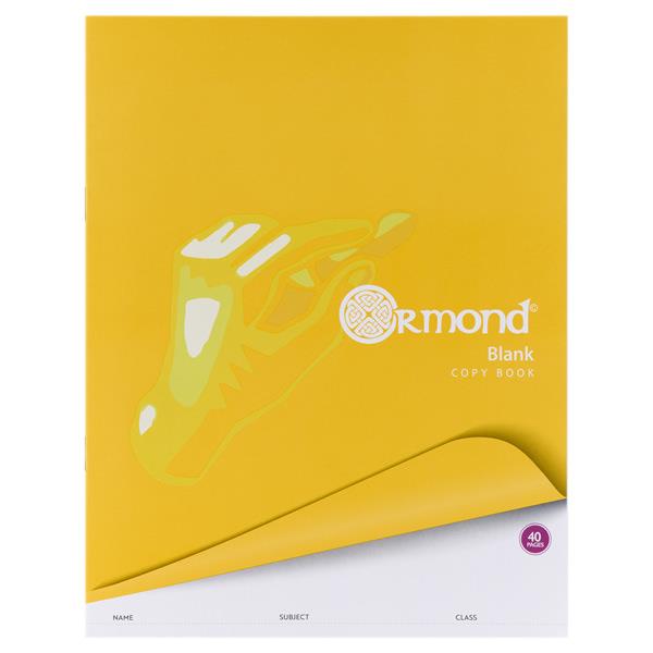 Ormond Blank Page Copybook 40 Pages