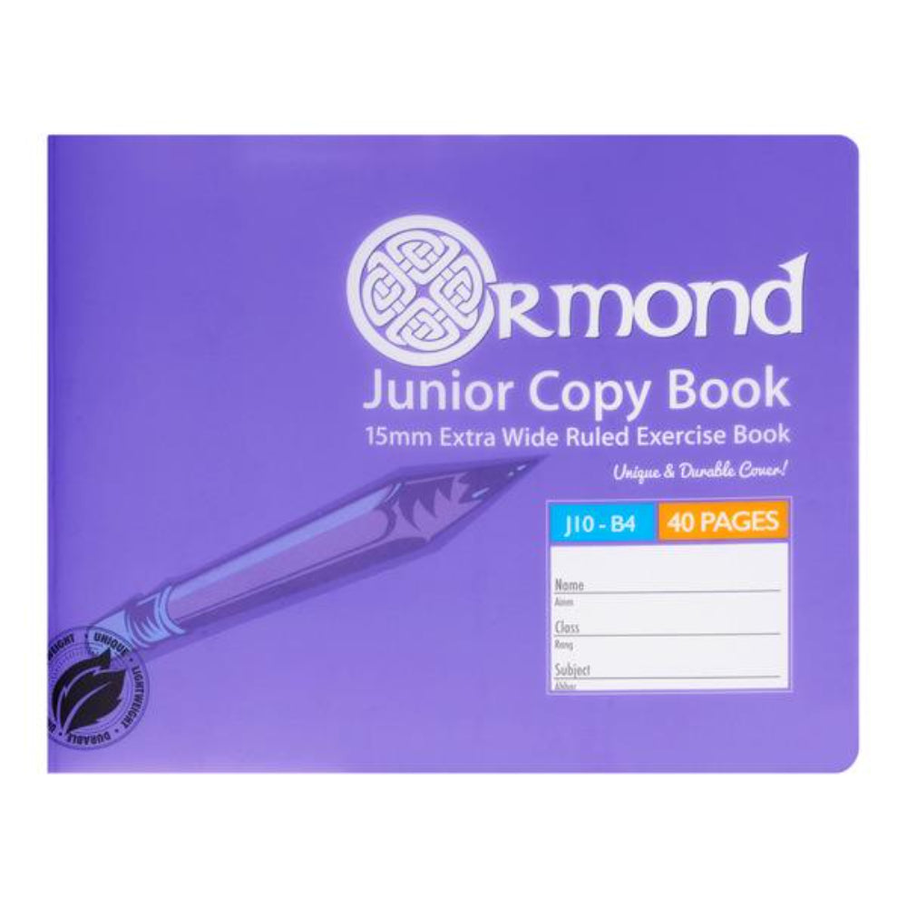 Ormond J10 B4 Junior Copy Book Durable Cover 40 Pages