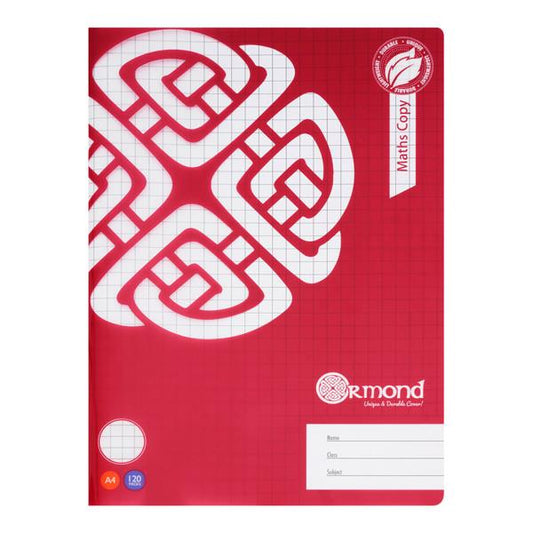 Ormond A4 Durable Cover Maths Copy Book 120 Pages