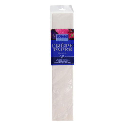 Icon Craft 50x250cm 17gsm Crepe Paper - White