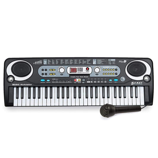 Academy of Music Electronic Keyboard with Microphone 54 Keys