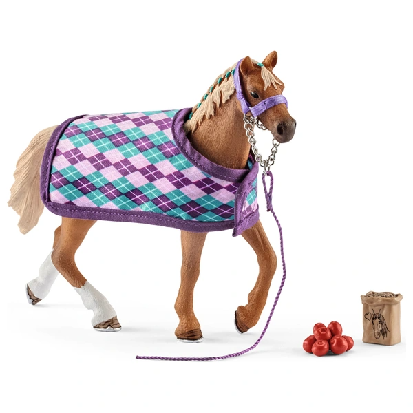 Schleich English Thoroughbred with blanket