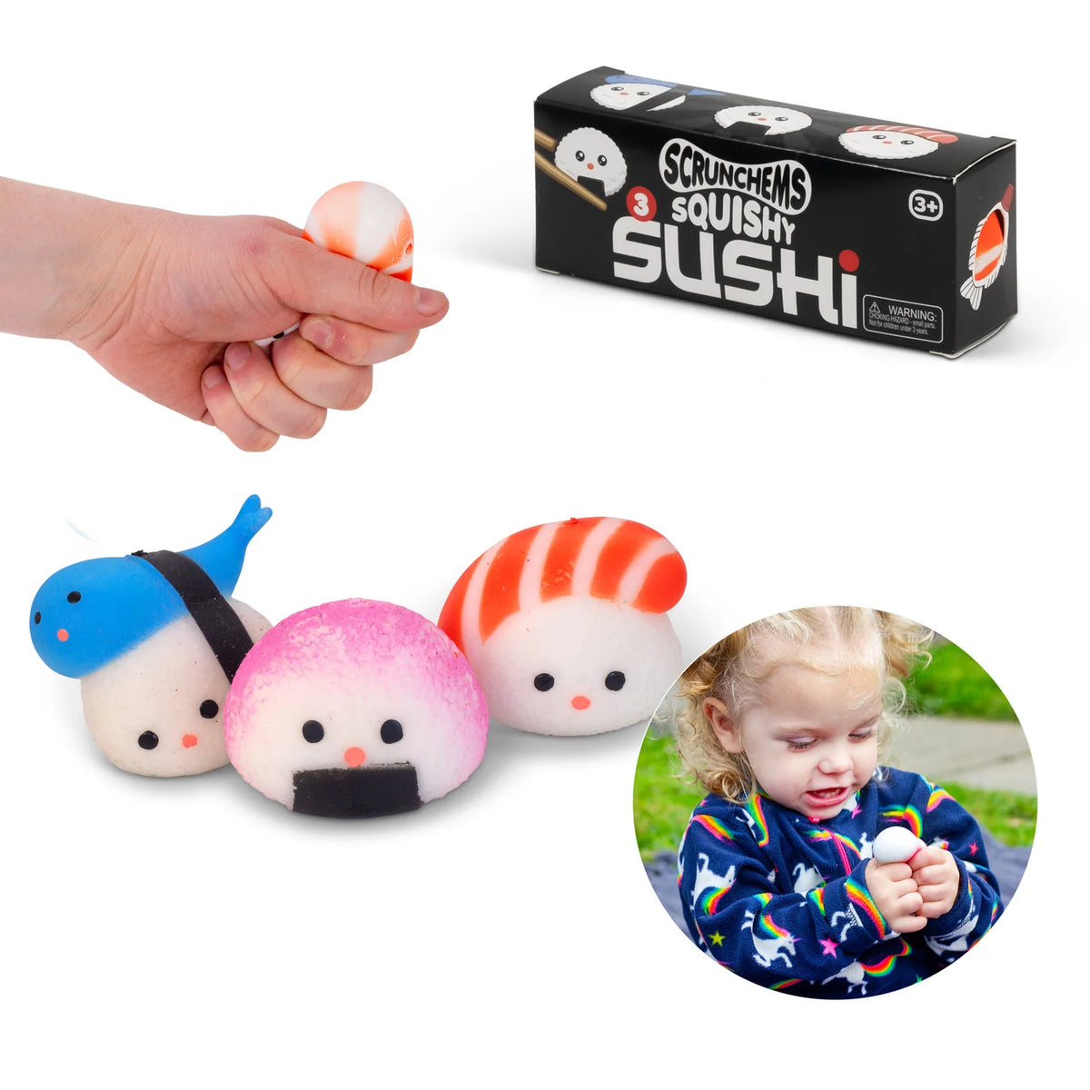 Scrunchems Squishy Sushi 3 Pack