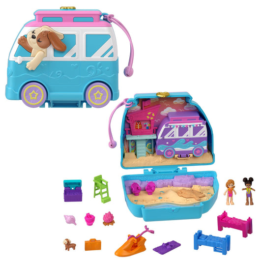 Polly Pocket Big World Seaside Puppy Ride Compact