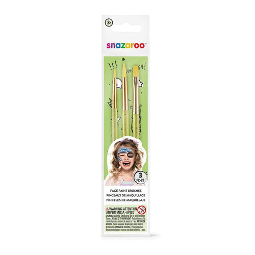 Snazaroo Pack of 3 Face Painting Brushes