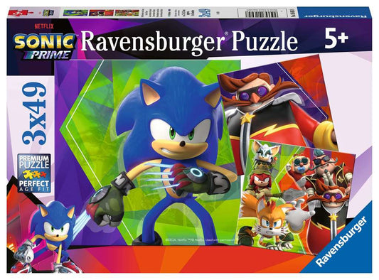 Ravensburger Sonic Prime 3 x 49 Piece Jigsaw Puzzle