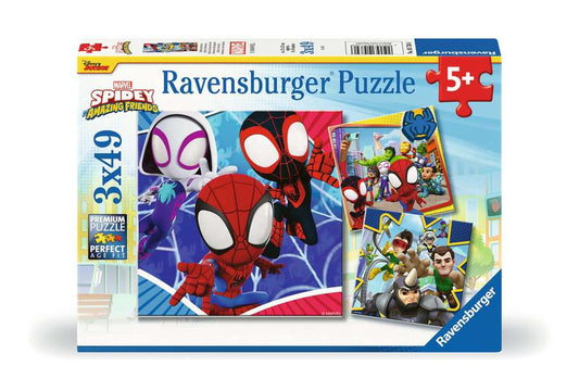 Ravensburger Spideys Adventures 3 x 49 Piece Jigsaw Puzzle