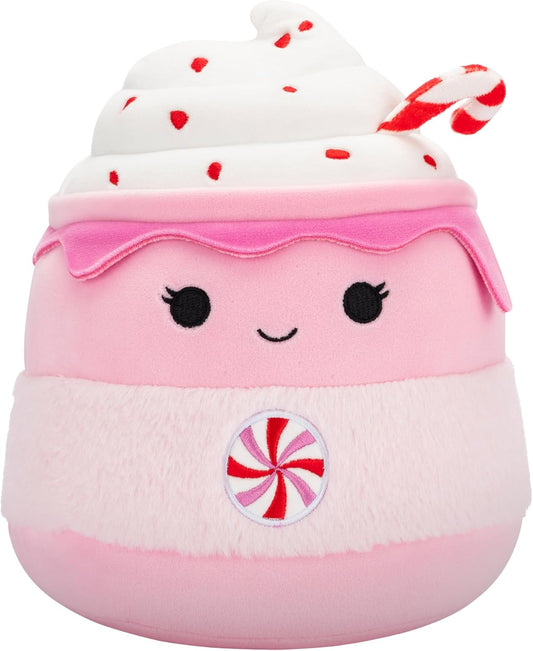 Squishmallows 7.5" Ethel Pink Candy Cane Hot Chocolate