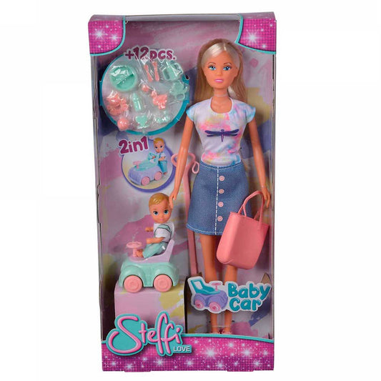 Steffi Love Doll & Baby Car