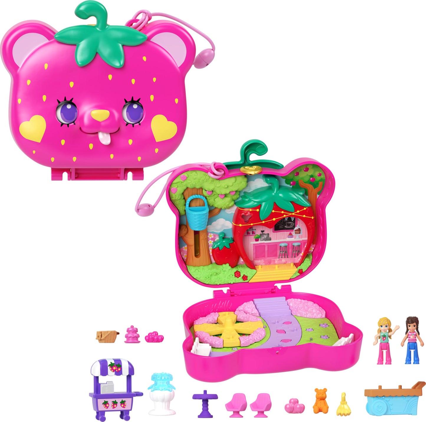 Polly Pocket Big World Strawberry Patch Compact