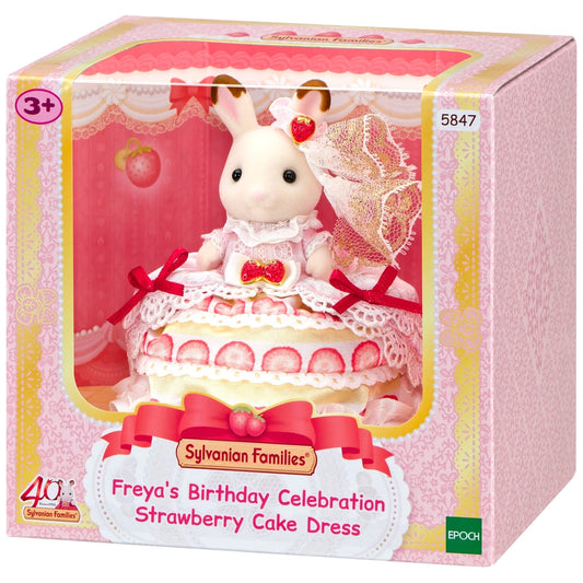 Sylvanian Families Anniversary Friends Set Freya's 40th Birthday Celebration Strawberry Cake Dress