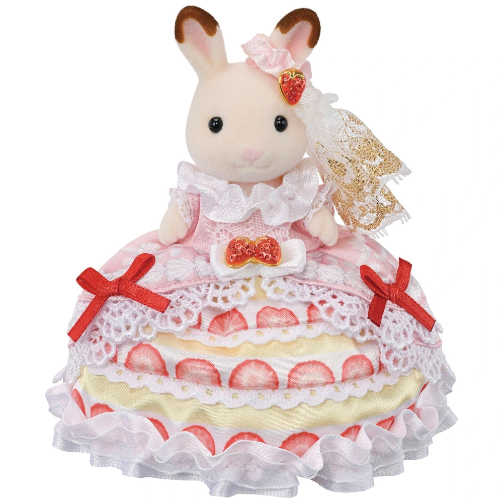 Sylvanian Families Anniversary Friends Set Freya's 40th Birthday Celebration Strawberry Cake Dress