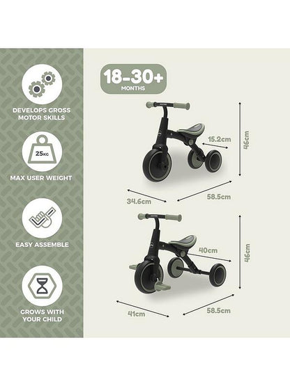 TP Zoomee Balance Bike to Trike
