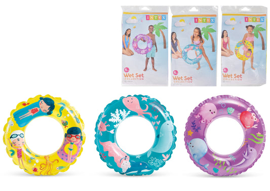 24" Transpararent Swim Ring Age 6-10 Years