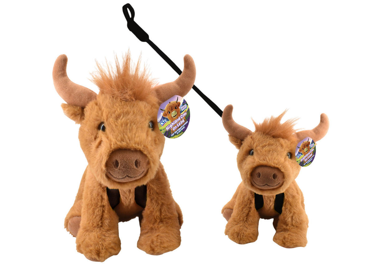 Highland Cow On Lead 4 Asst