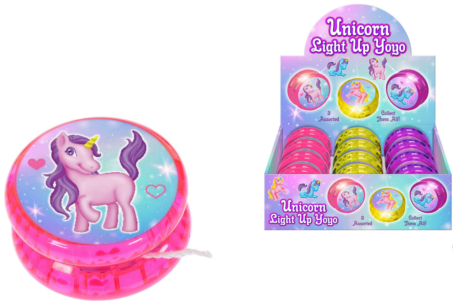 LIGHT UP YOYO UNICORN ASSTD