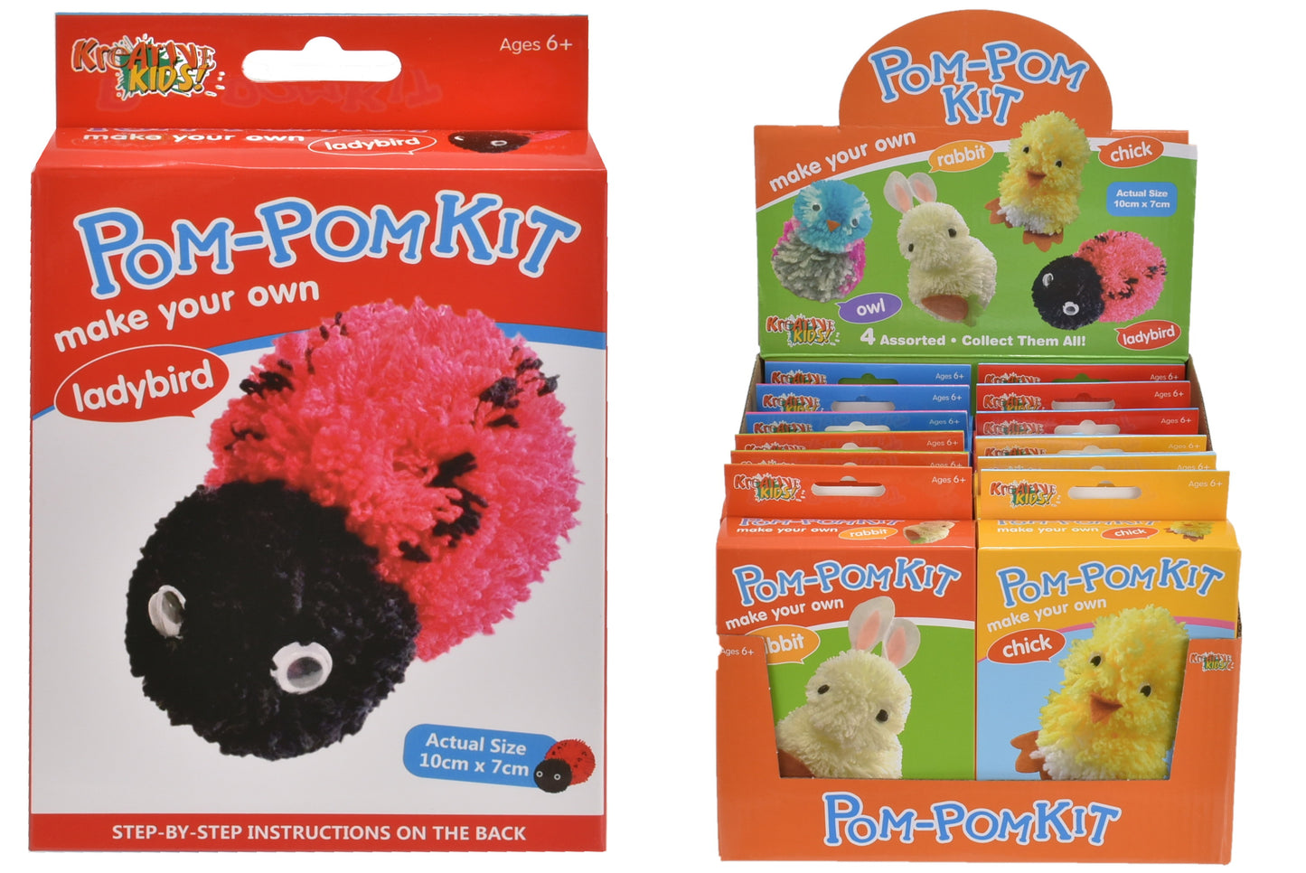 POM POM KITS 4 ASST