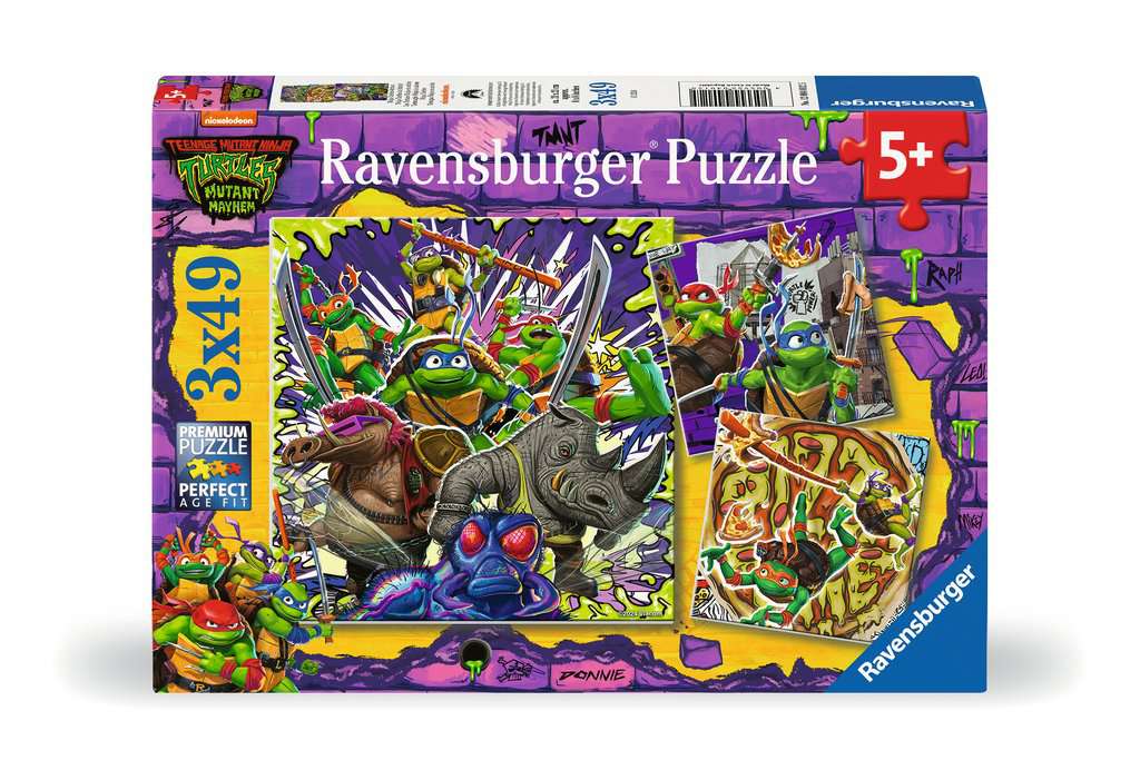 Ravensburger Teenage Mutant Ninja Turtles 3 x 49 Piece Jigsaw Puzzle