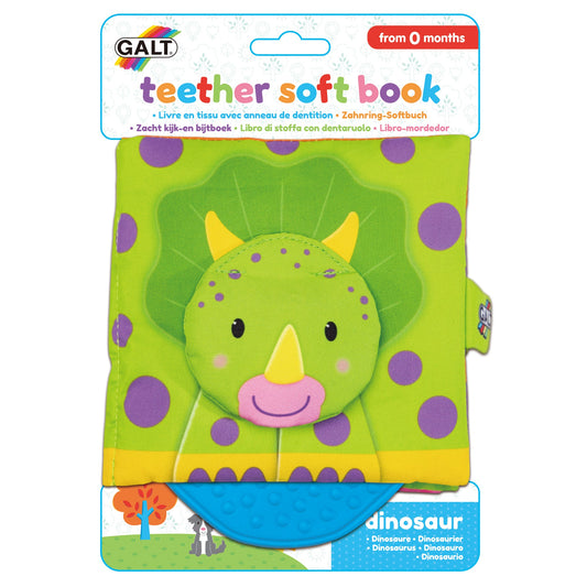 Teether Soft Book Dinosaur