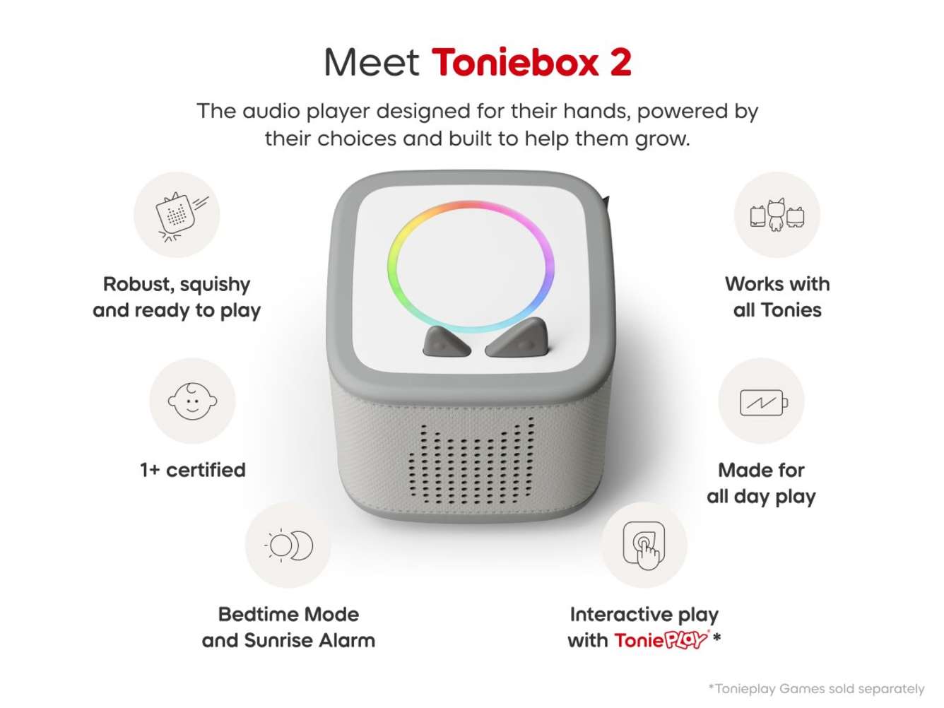Tonies Toniebox 2 Moon Grey