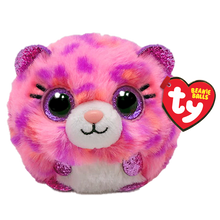 TY Topaz Leopard Pink Beanie Ball