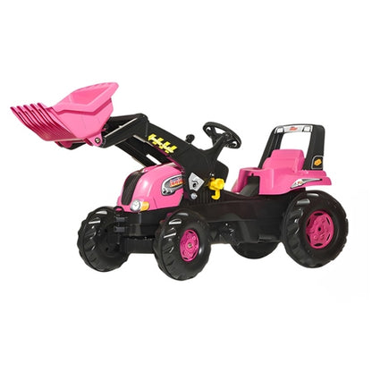 Rolly Junior - Pink Tractor with Loader and Trailer