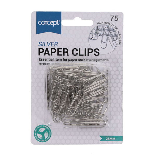 Concept 75pk 28mm Silver Paper Clips