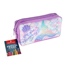 Pencil Case Twin Zip Mermaid