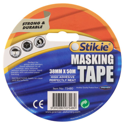 Stik.ie 50m x 38mm Roll Masking Tape
