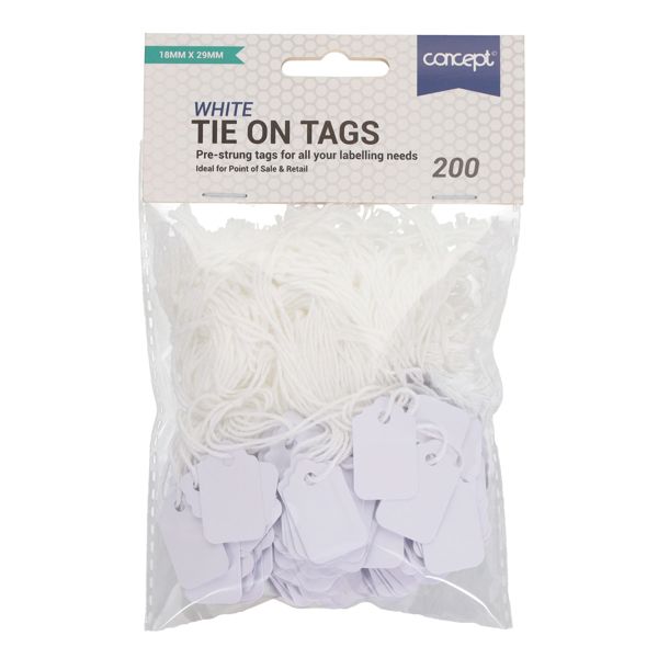Concept 200 Strung Tags 18x29mm