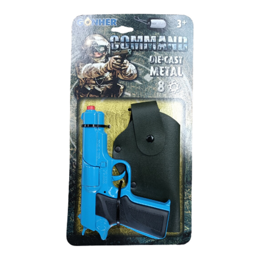 Gonher Command Holster & 8 Shot Hand Gun Pistol Set (Blue)