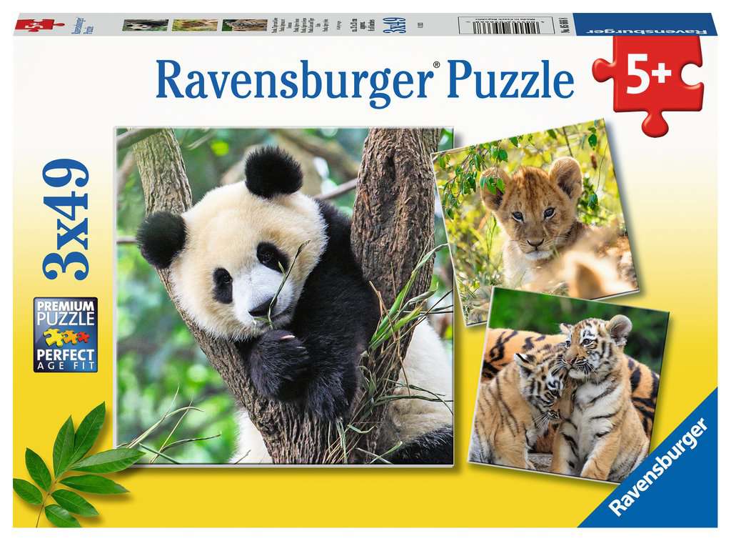 Ravensburger Wildlife 3 x 49 Piece Jigsaw Puzzle