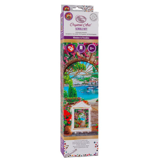 Window to Paradise Crystal Art Scroll