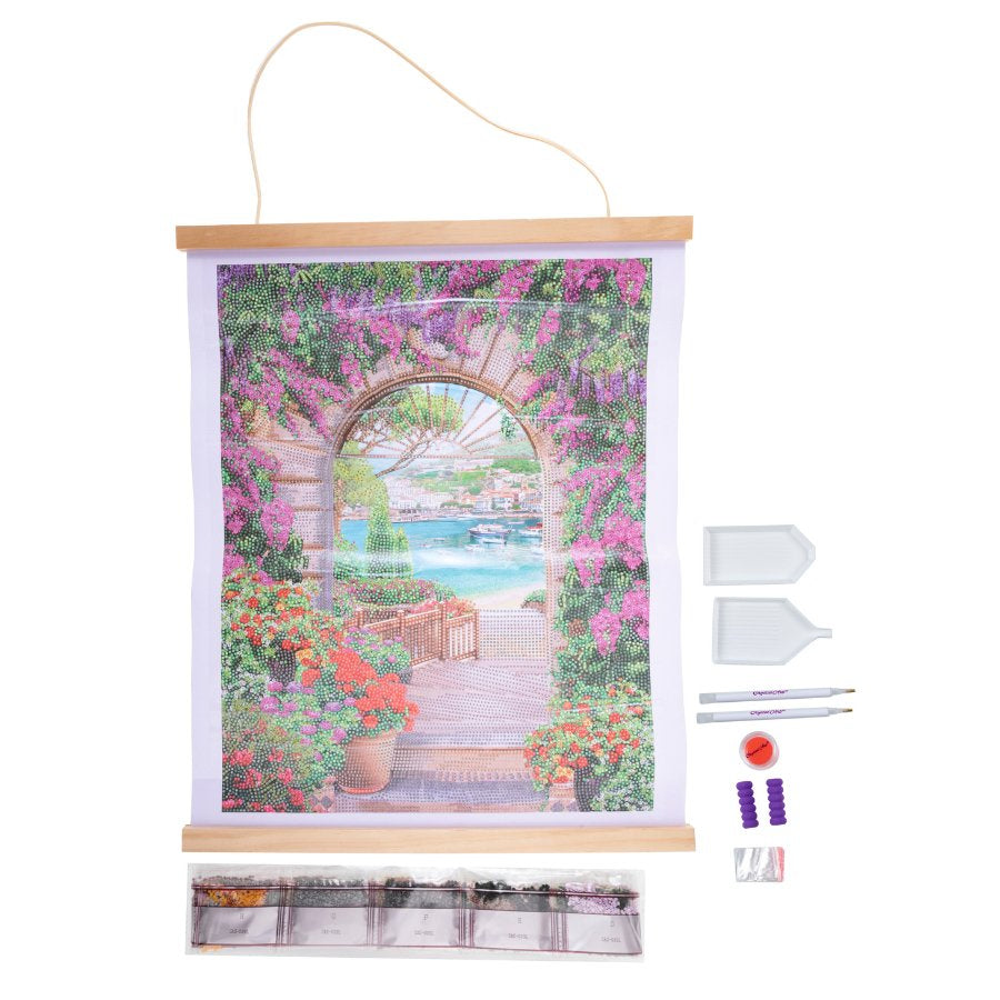 Window to Paradise Crystal Art Scroll
