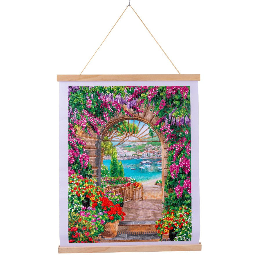 Window to Paradise Crystal Art Scroll
