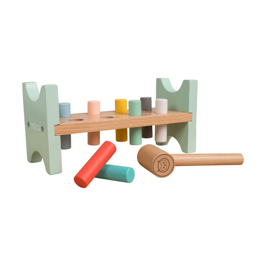 Wooden Hammer Bench Owl & Fox
