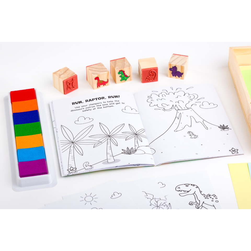 Wooden Stamper Sets Dinosaurs