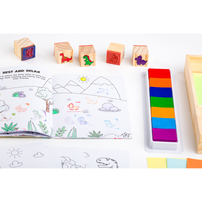 Wooden Stamper Sets Dinosaurs