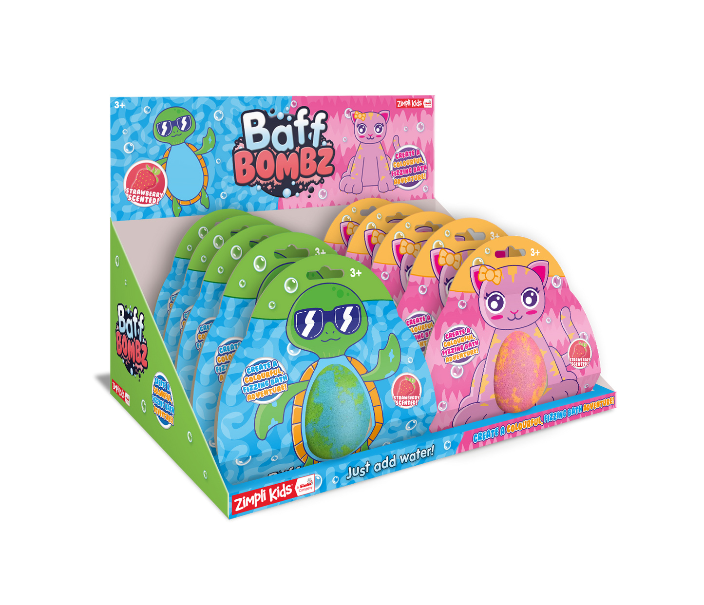 Novelty Animal Baff Bomz Cat & Turtle