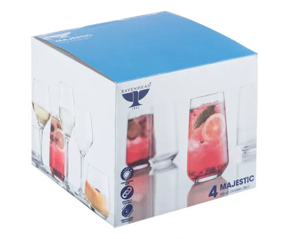4 Highball Majestic Glasses