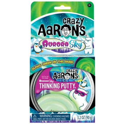 Crazy Aaron's Thinking Putty Aurora Sky Glow In The Dark