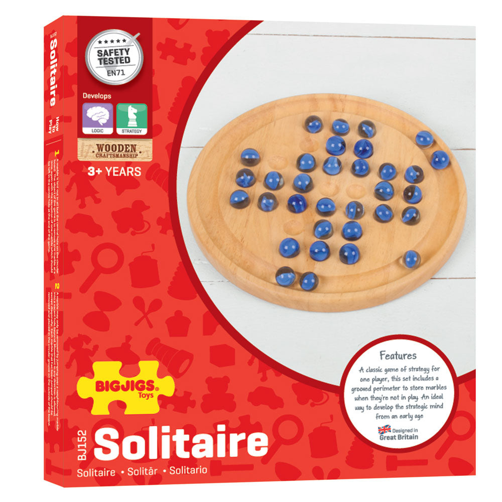 Wooden Marble Solitaire