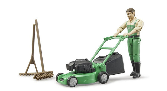 Bruder Gardener with Lawnmower and Equipment