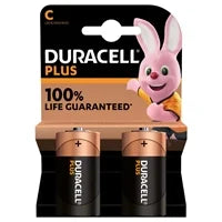 Duracell Plus Battery C 2Pk