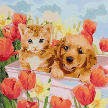 Sunshine in Tulip Field Paint by Numbers